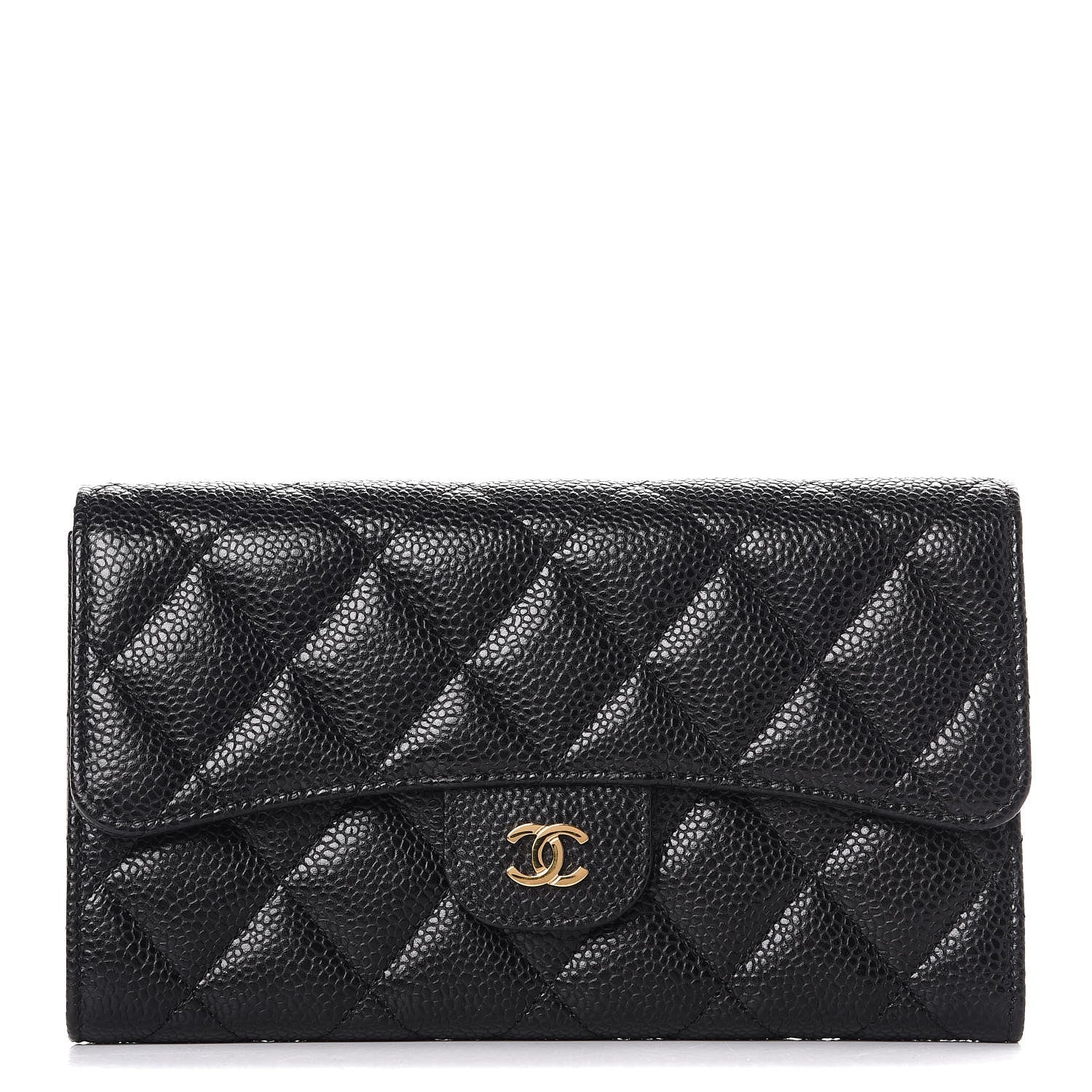 Chanel Caviar Quilted Large Flap Wallet Black 1 of 9
