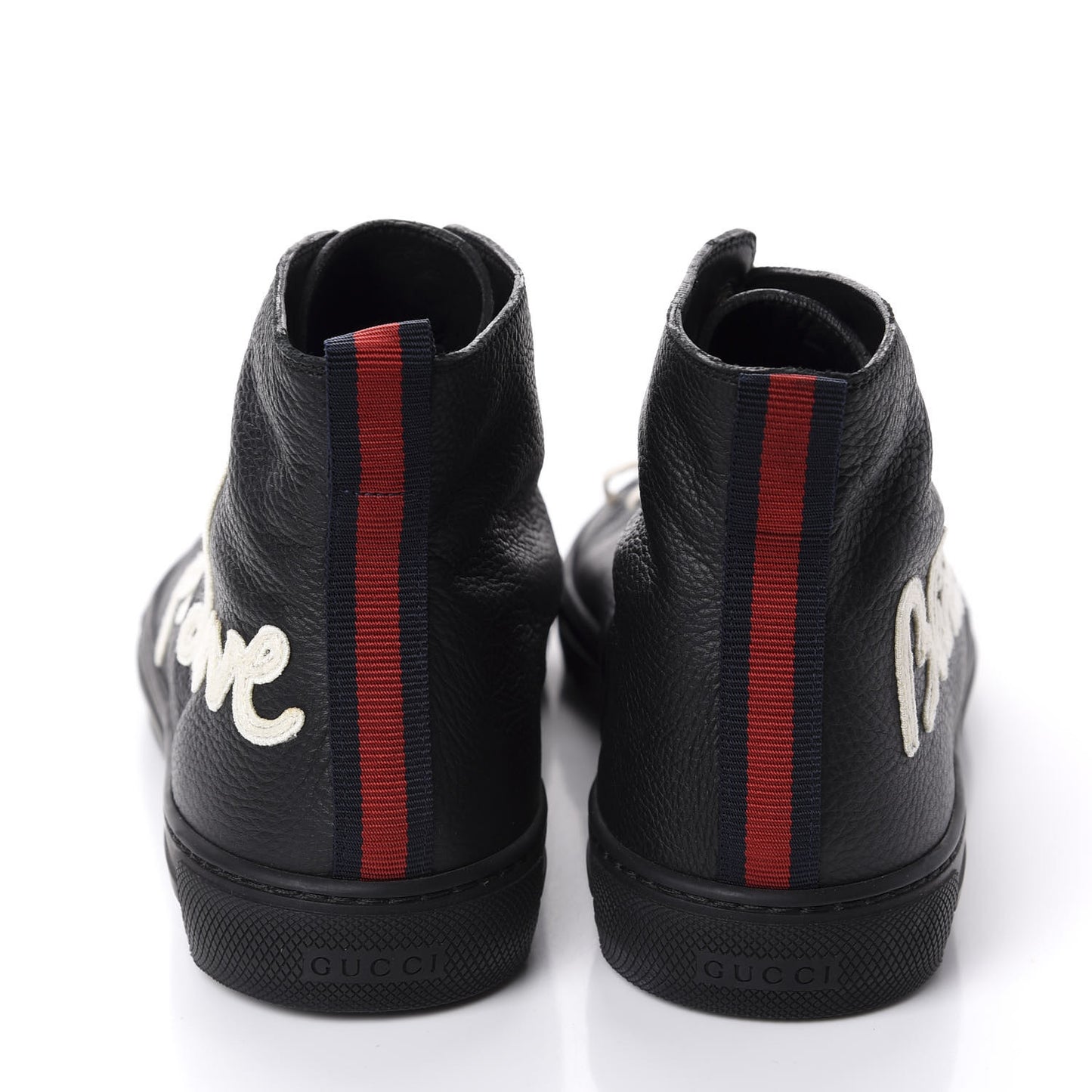 Calfskin Blind For Love High Top Sneakers 10 Black