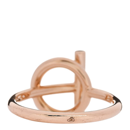 Hermes 18K Rose Gold Diamond PM Echappee Ring 54 7 4 of 6