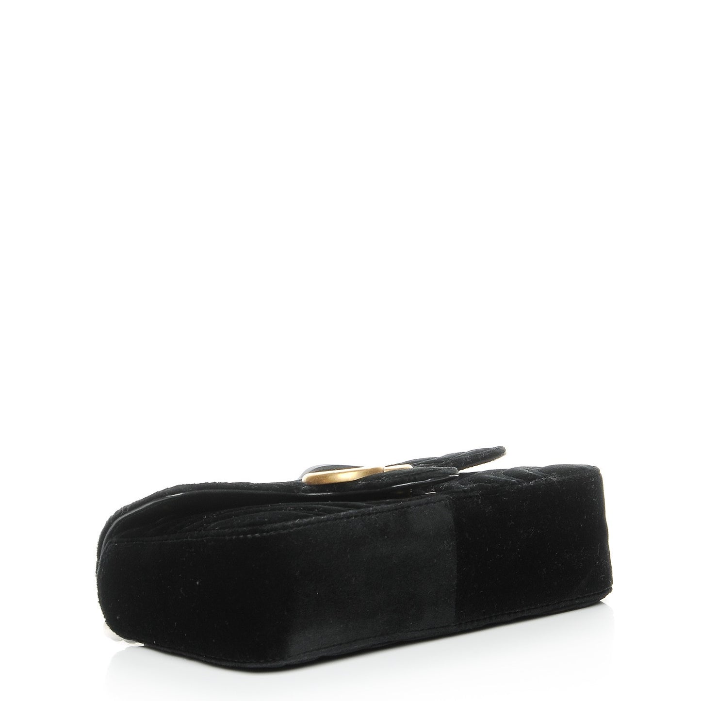Velvet Matelasse Mini GG Marmont Shoulder Bag Black