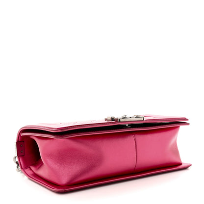 Chanel Metallic Patent Calfskin Quilted Medium Boy Flap Pink 4 of 11