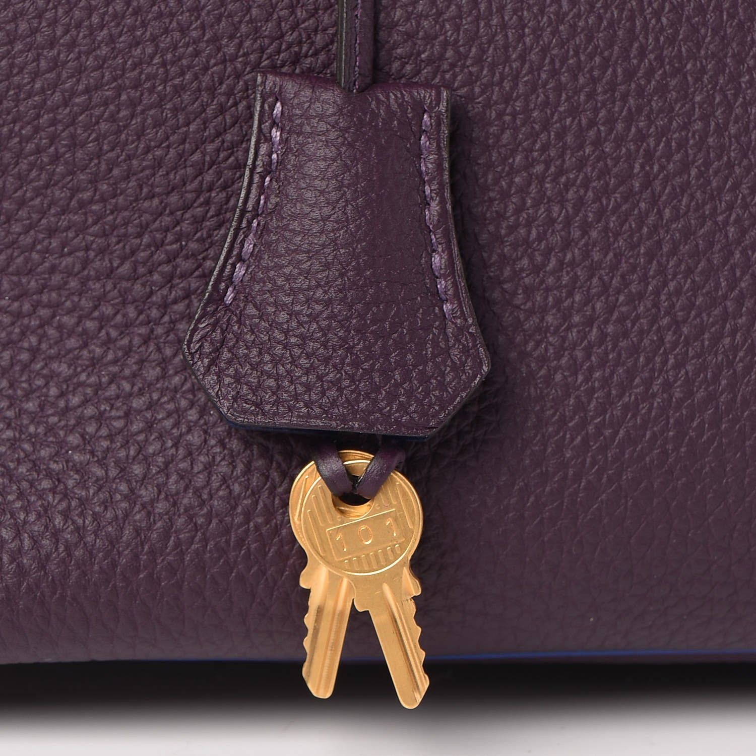 Hermes Togo Horseshoe Birkin 35 Raisin Bleu Electrique 27 of 30