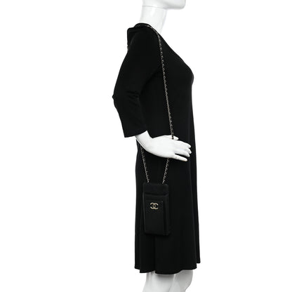 Chanel Caviar Quilted Zip Phone Case Black 2 of 11