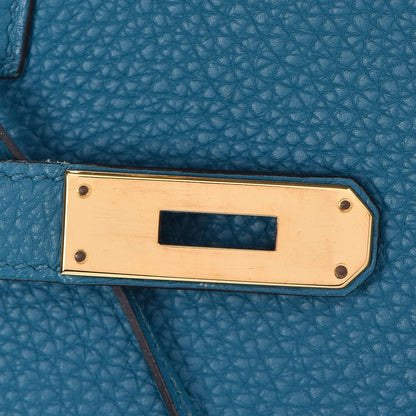 Hermes Taurillon Clemence Birkin 30 Cobalt 23 of 32