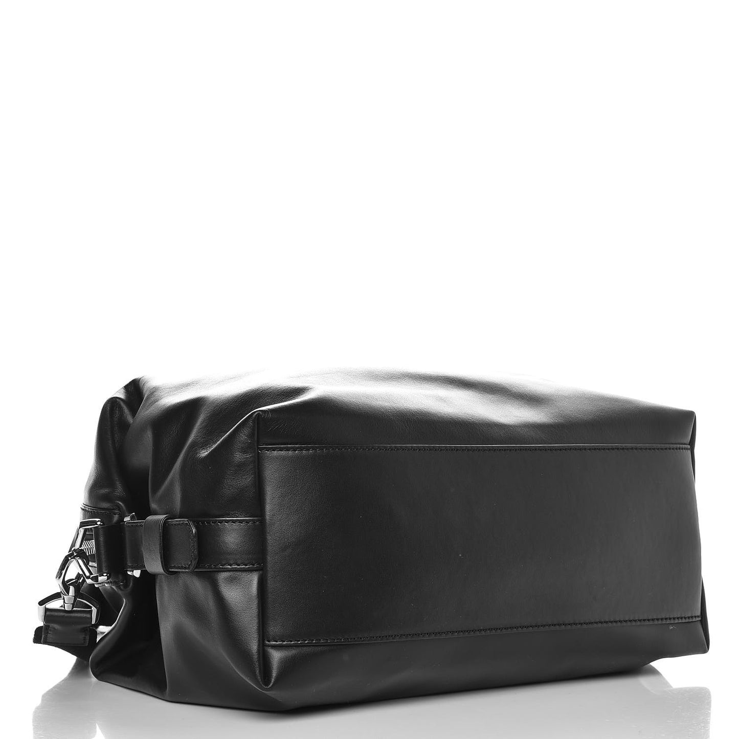 Waxed Calfskin Medium Nightingale Logo Strap Black