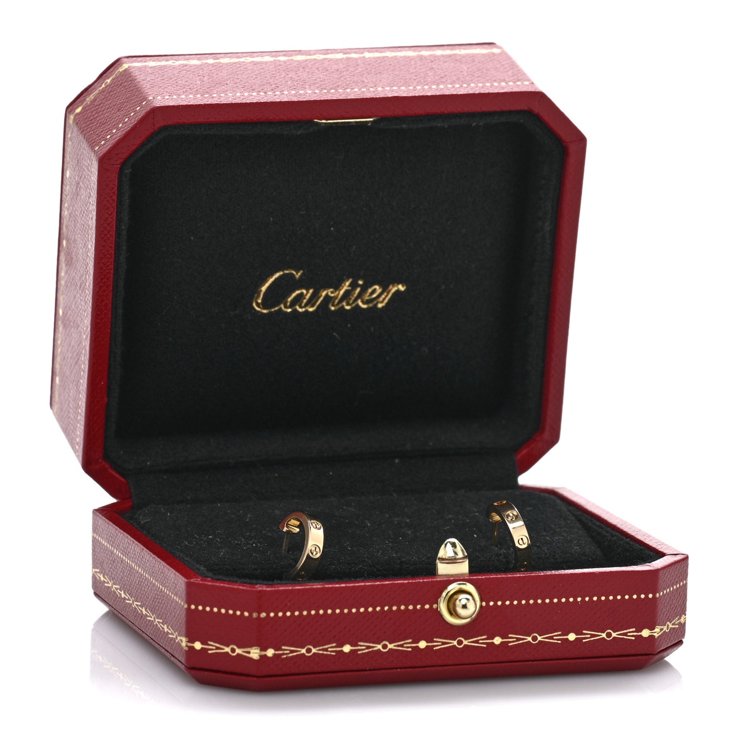 18K Yellow Gold Small LOVE Hoop Earrings