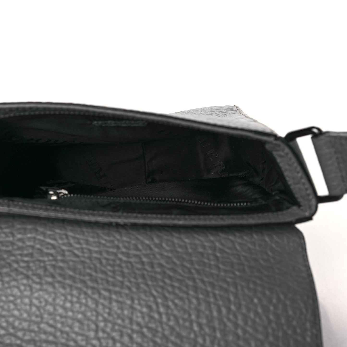 Grainy Calfskin Heritage Grain Mini Crossbody Bag Grey