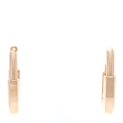 Tiffany 18K Rose Gold Small Lock Earrings 1 of 5