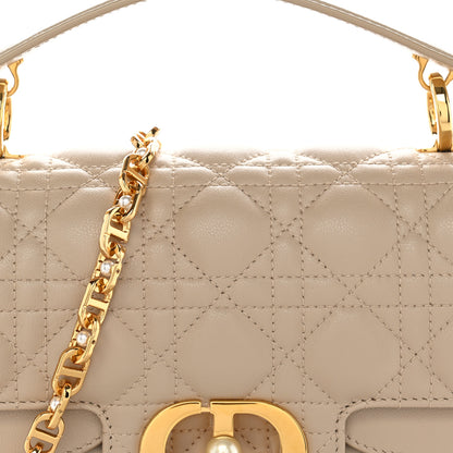 Christian Dior Calfskin Cannage Small Jolie Top Handle Bag Powder Beige 8 of 11