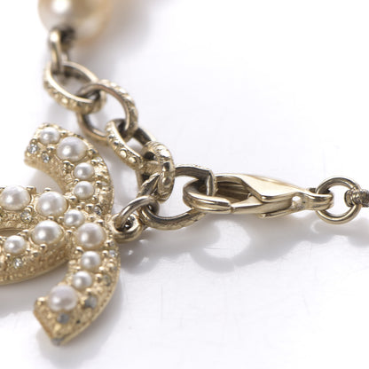 Chanel Crystal Pearl CC Bracelet Gold 4 of 7