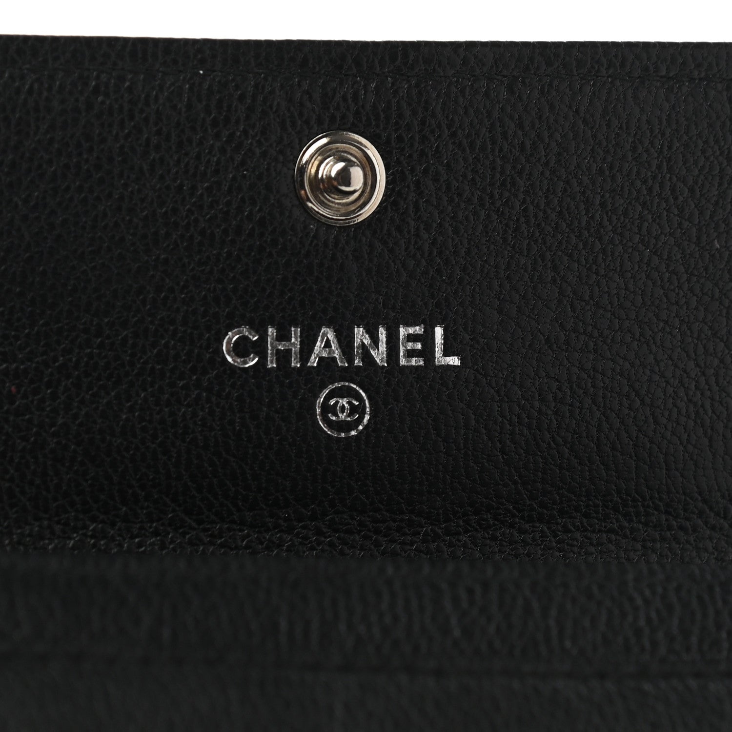 Chanel Goatskin Camellia CC Flap Card Holder Black 6 of 8