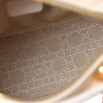 Christian Dior Lambskin Cannage Medium Lady Dior Light Beige 6 of 18