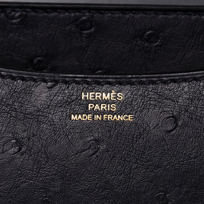Hermes Ostrich Constance 18 Black 6 of 9