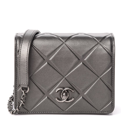 Chanel Metallic Calfskin Mini Propeller Flap Charcoal 1 of 13