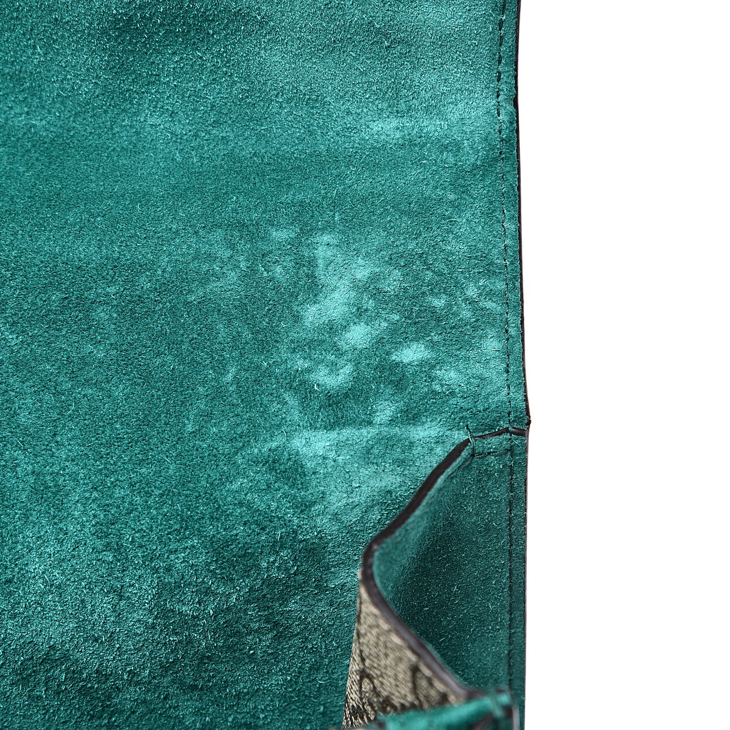 Gucci GG Supreme Monogram Embroidered Medium Dionysus Shoulder Bag Emerald 9 of 11
