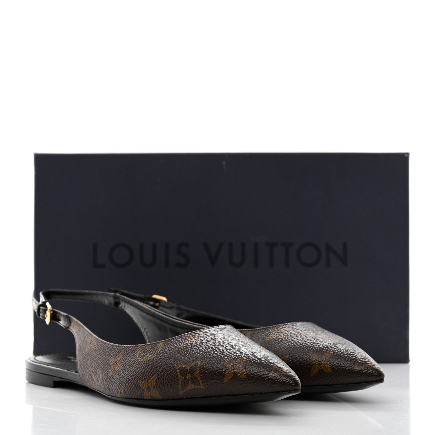 Louis Vuitton Patent Monogram Cherie Slingback Ballerina Flats 38 9 of 9