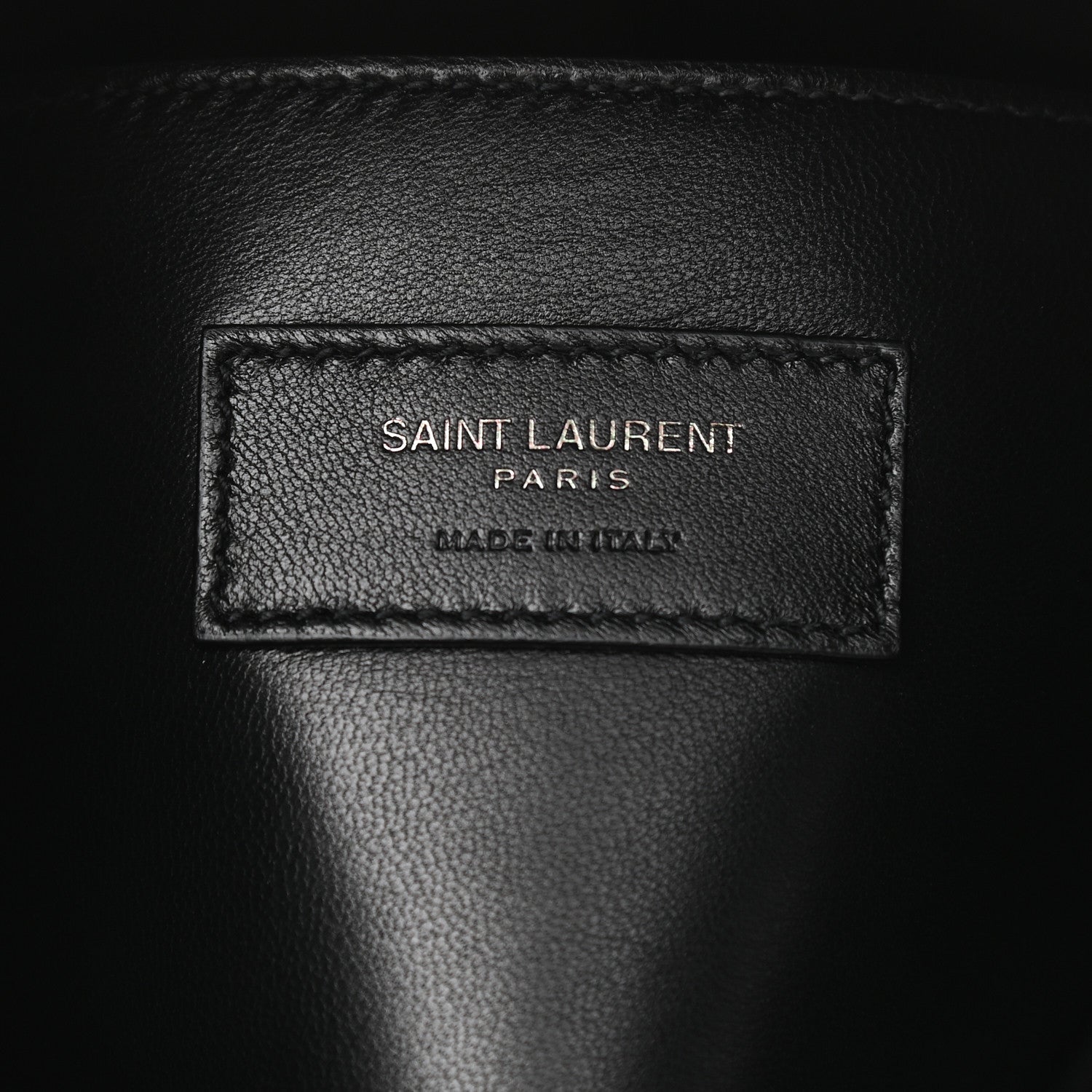 Saint Laurent Grain De Poudre West Hollywood Monogram Fold Over Clutch Black 6 of 8