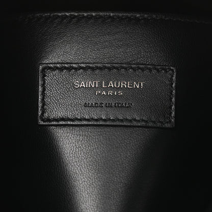 Saint Laurent Grain De Poudre West Hollywood Monogram Fold Over Clutch Black 6 of 8