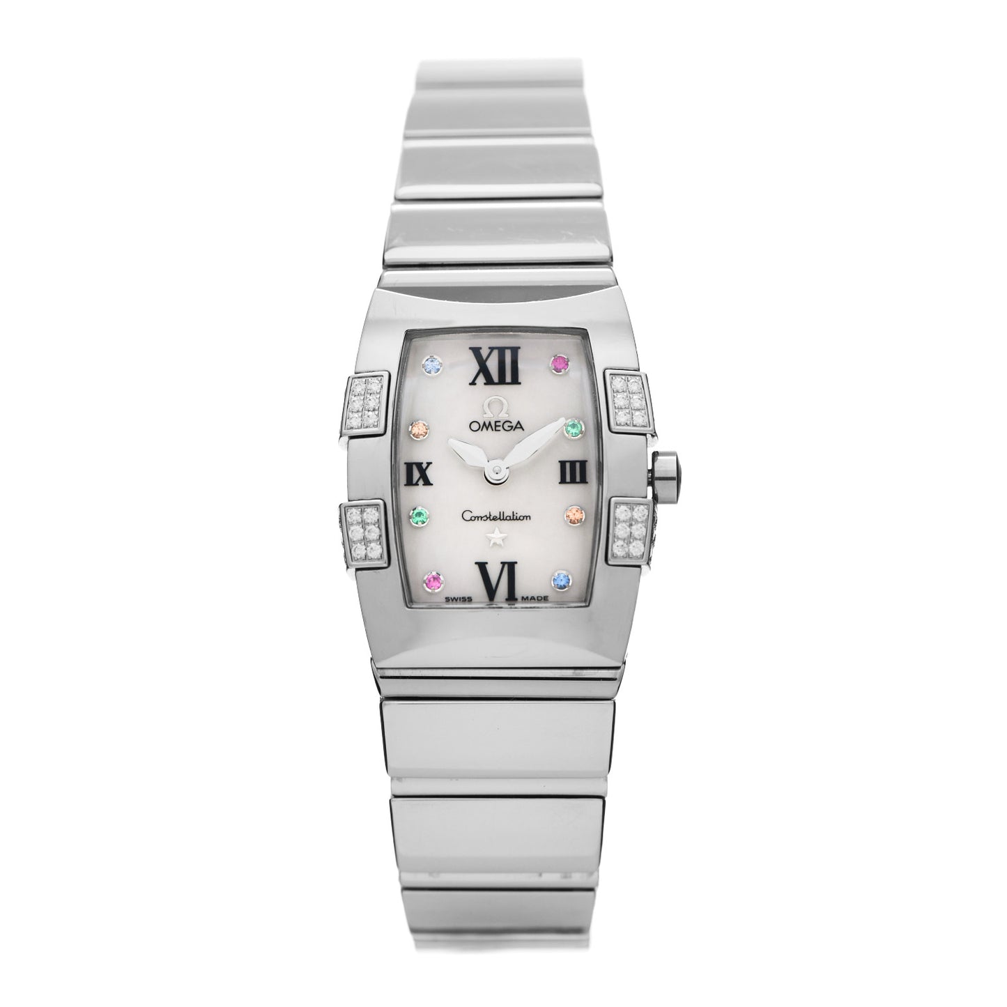 Stainless Steel Diamond Mother of Pearl 21mm Constellation Quadrella Quartz Watch Multicolor 1585.79.00