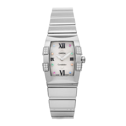 Omega Stainless Steel Diamond Mother of Pearl 21mm Constellation Quadrella Quartz Watch Multicolor 1585.79.00 1 of 5
