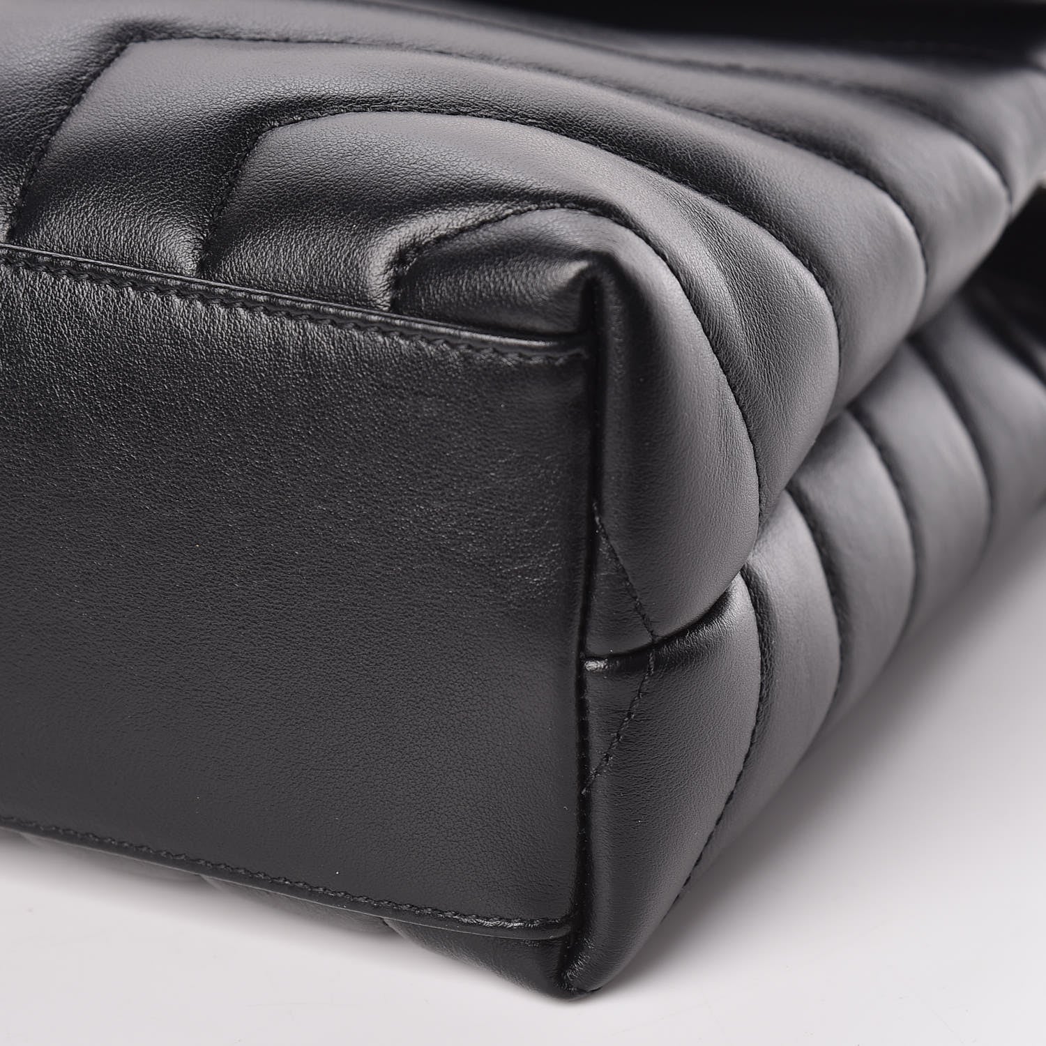 Saint Laurent Calfskin Y Quilted Monogram Small Loulou Chain Satchel Black 10 of 10