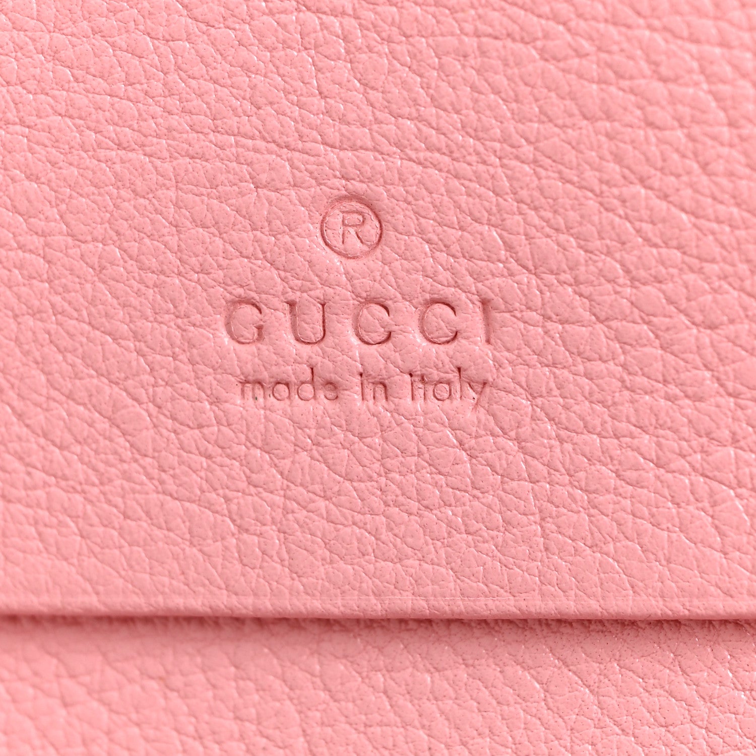Gucci Wonka Grain Calfskin Diana Card Case Wallet Wild Rose 7 of 9
