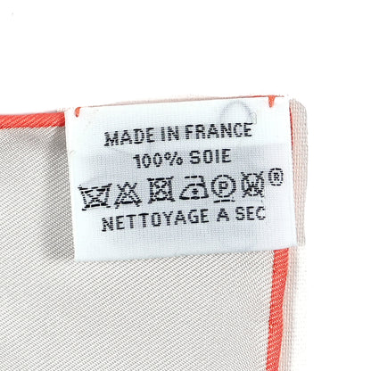 Hermes Silk Brides De Gala Shadow Scarf 45 Creme Black Rose Fluo 3 of 3