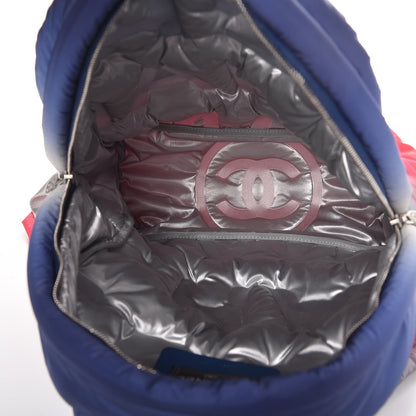 Chanel Nylon Embossed Doudoune Backpack Blue White Red 5 of 8