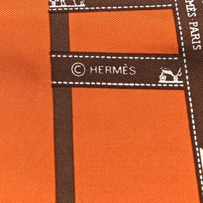Hermes Silk Bolduc Pocket Square Scarf 3 of 4