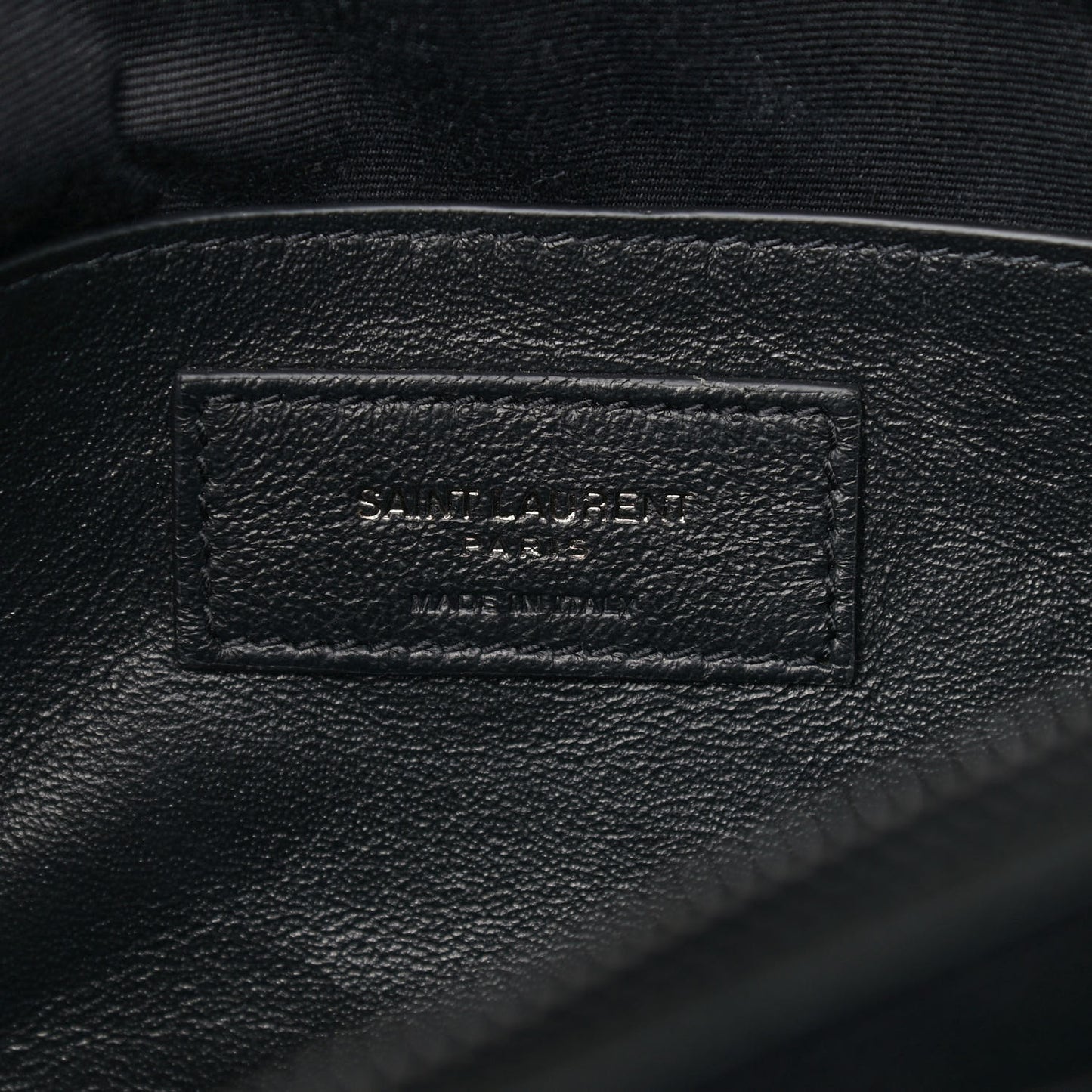 Sheepskin Matelasse Chevron Monogram Monochrome Large College Satchel Black