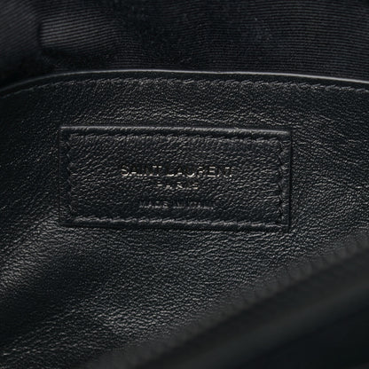 Saint Laurent Sheepskin Matelasse Chevron Monogram Monochrome Large College Satchel Black 6 of 10