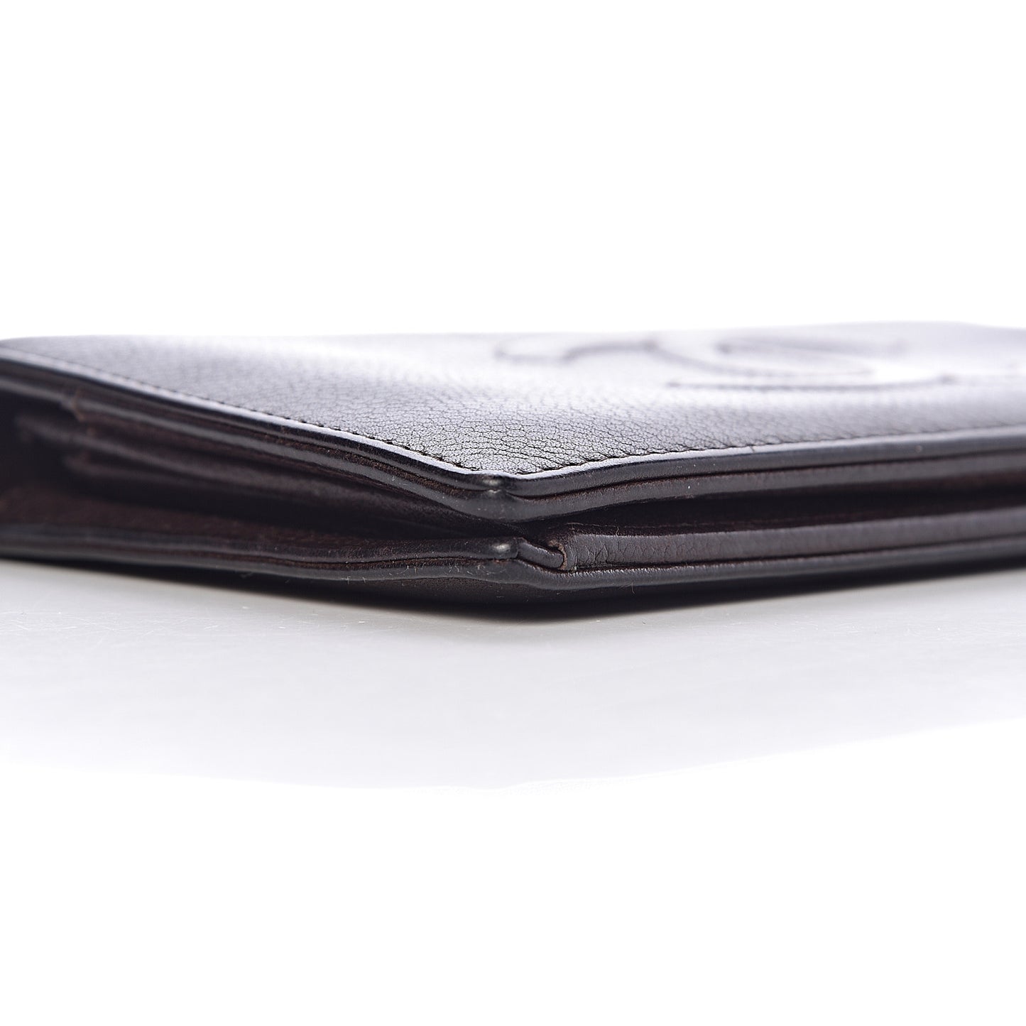 Caviar Timeless CC Yen Wallet Dark Brown