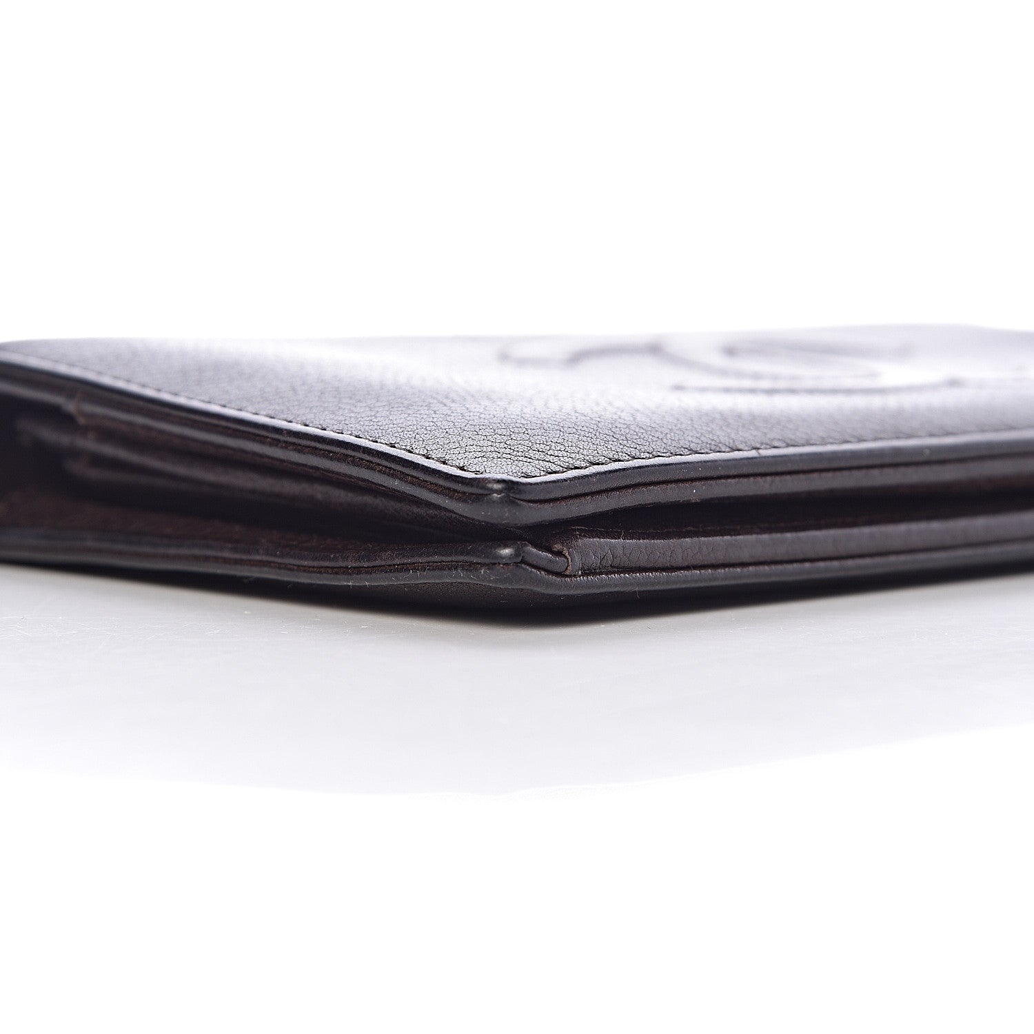 Chanel Caviar Timeless CC Yen Wallet Dark Brown 9 of 22