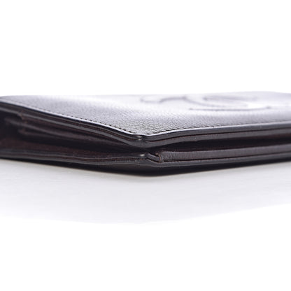 Chanel Caviar Timeless CC Yen Wallet Dark Brown 9 of 22