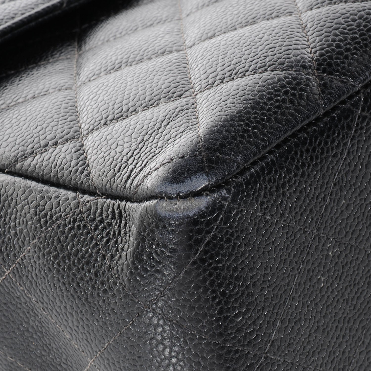Chanel Caviar Jumbo Single Flap Black 8 of 9