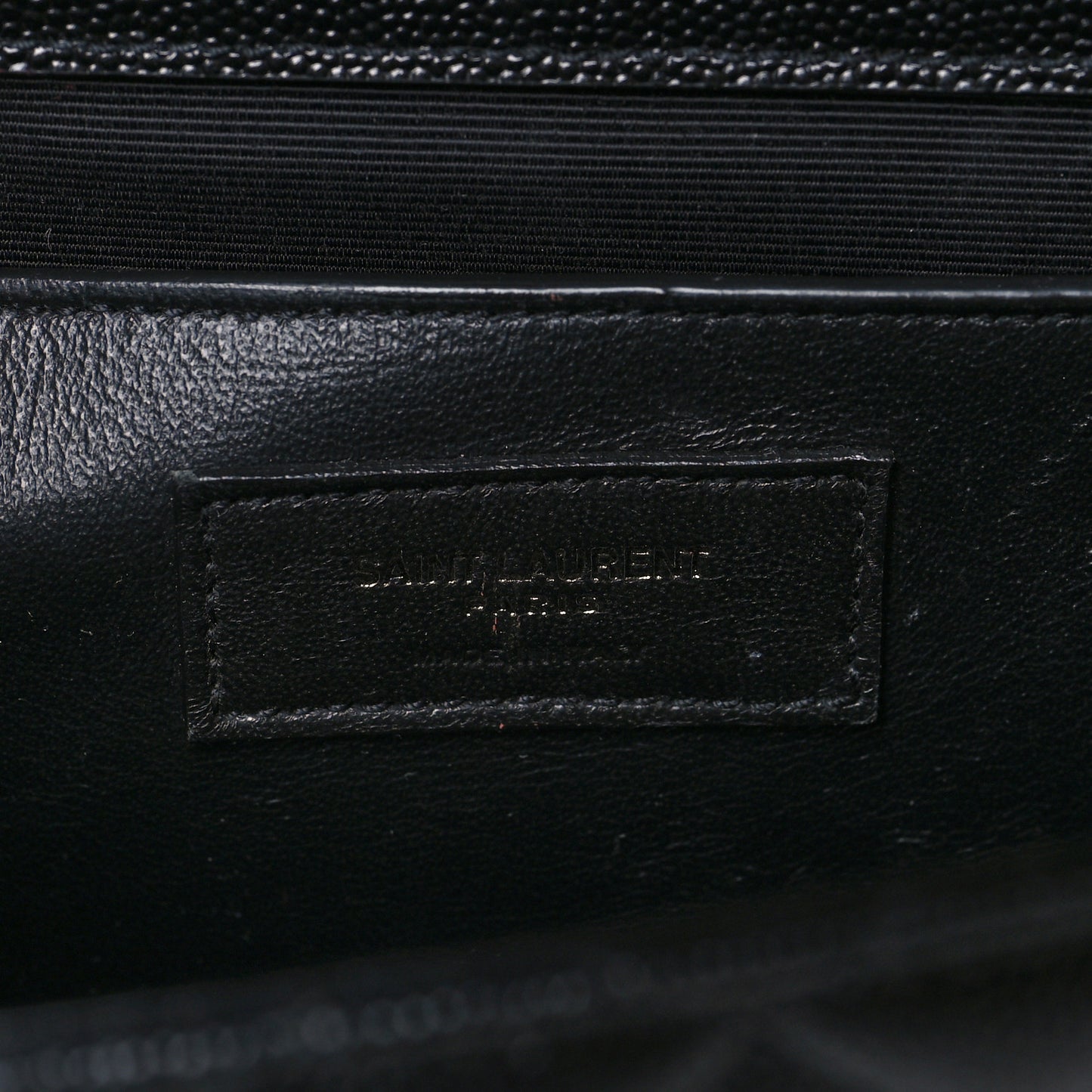 Grain De Poudre Textured Mixed Matelasse Triquilt Medium Monogram Monochrome Satchel Black