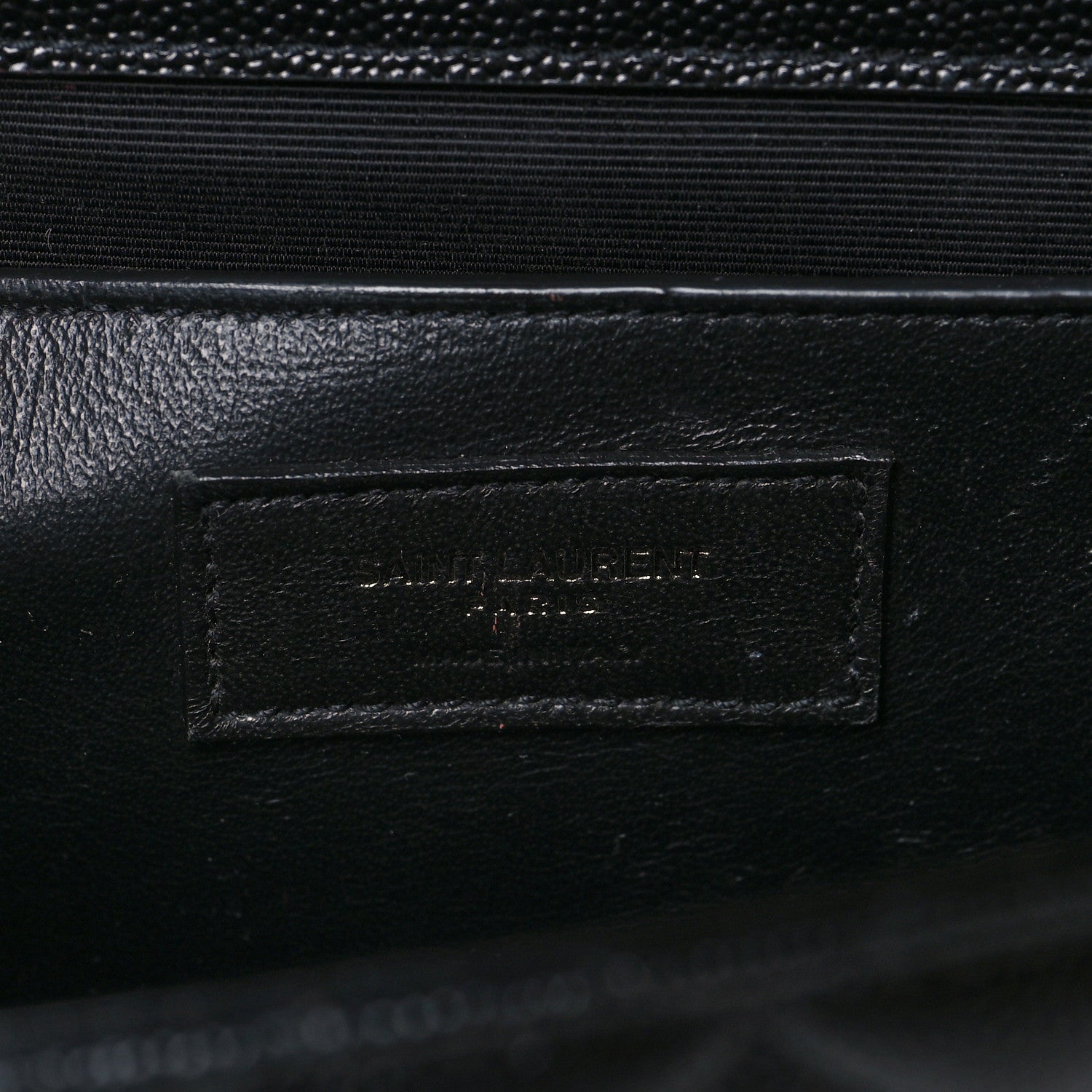 Saint Laurent Grain De Poudre Textured Mixed Matelasse Triquilt Medium Monogram Monochrome Satchel Black 6 of 8