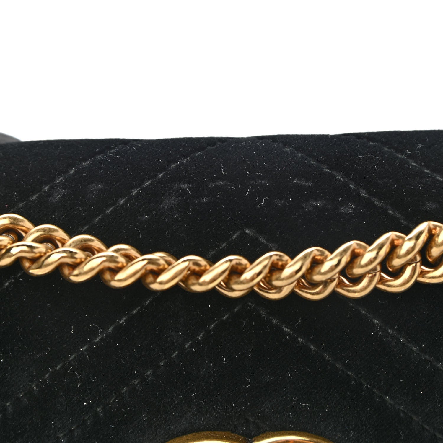 Gucci Velvet Matelasse Mini GG Marmont Shoulder Bag Black 11 of 11