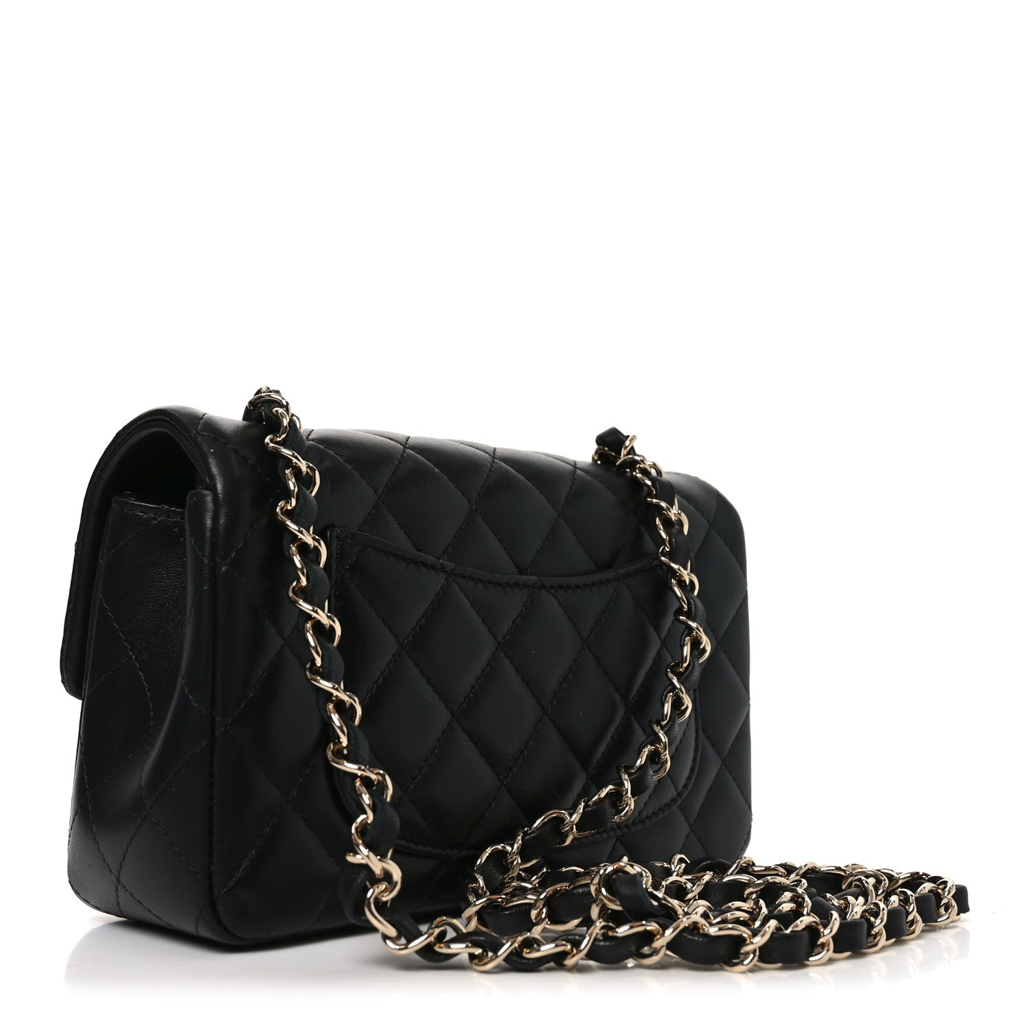 Chanel Lambskin Quilted Mini Rectangular Flap Black 3 of 11