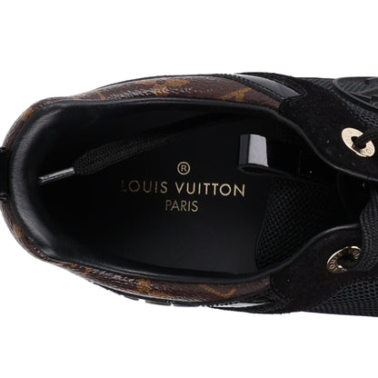 Louis Vuitton Suede Monogram Run Away Sneakers 38.5 Black 7 of 9