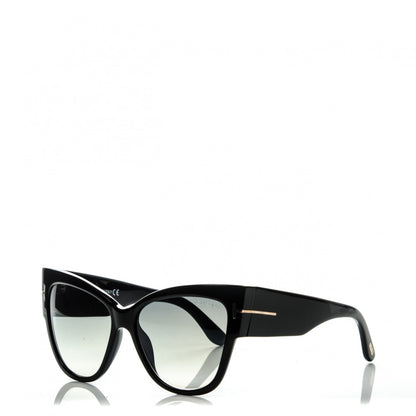 Tom Ford Acetate Anoushka Cat Eye Sunglasses TF371 Black 1 of 6