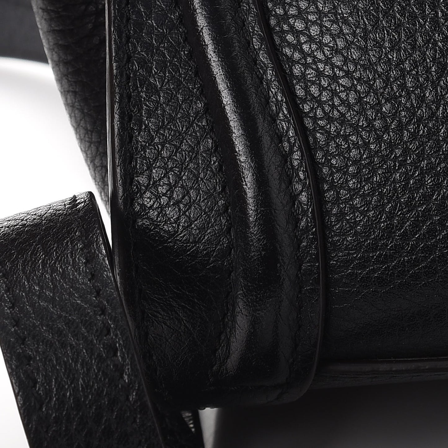 Drummed Calfskin Nano Luggage Black