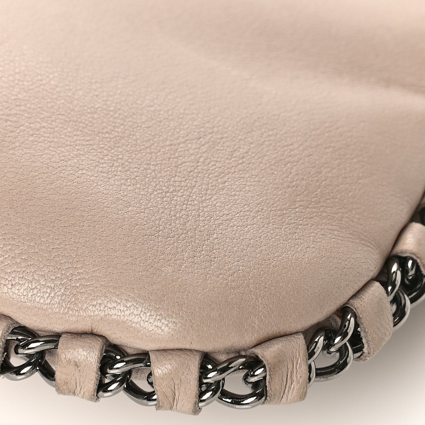 Lambskin Flat Shoulder Bag Beige
