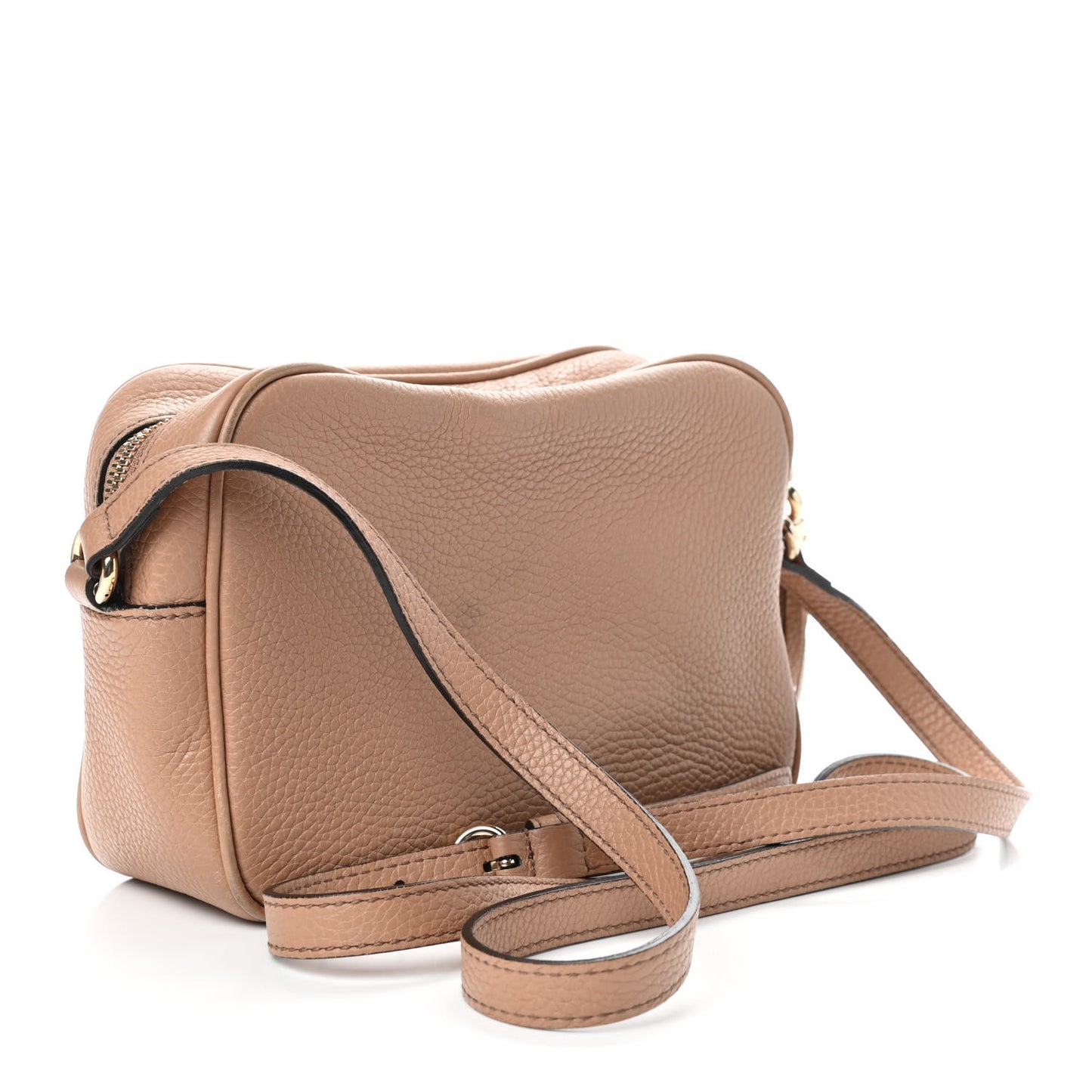 Pebbled Calfskin Small Soho Disco Bag Camelia