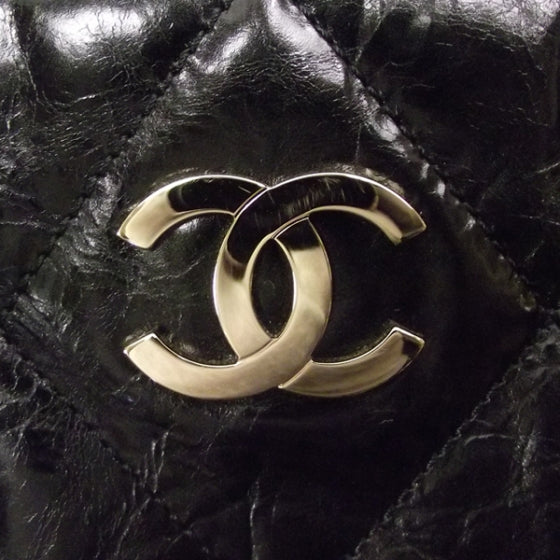 Chanel Glazed Crackled Jumbo PORTOBELLO Black 11 of 11
