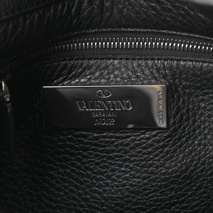 Valentino Garavani Pebbled Calfskin Small Rockstud Rolling Flip-Lock Messenger Bag Black 6 of 10