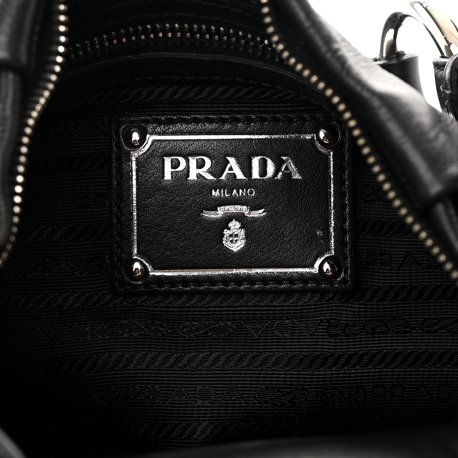Prada Soft Calf Hobo Black 6 of 13