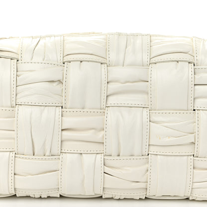 Bottega Veneta Calfskin Intreccio Plisse Camera Bag White 8 of 11