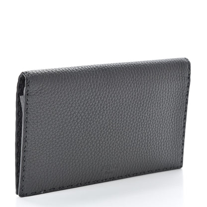 Fendi Cuoio Romano Selleria Mini Peekaboo Clutch Wallet Asfalto 4 of 11