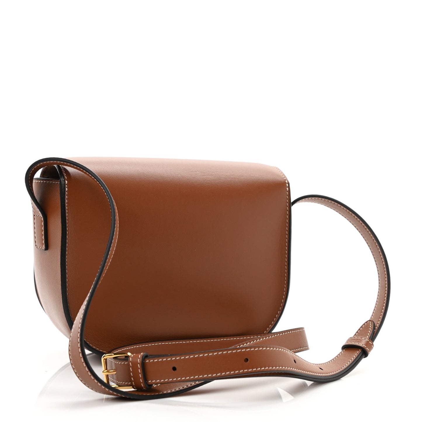 Smooth Calfskin Cuir Triomphe Folco Crossbody Bag Tan